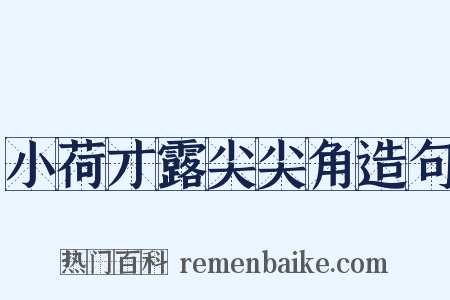小荷才露尖尖角造句是什么意思的图片
